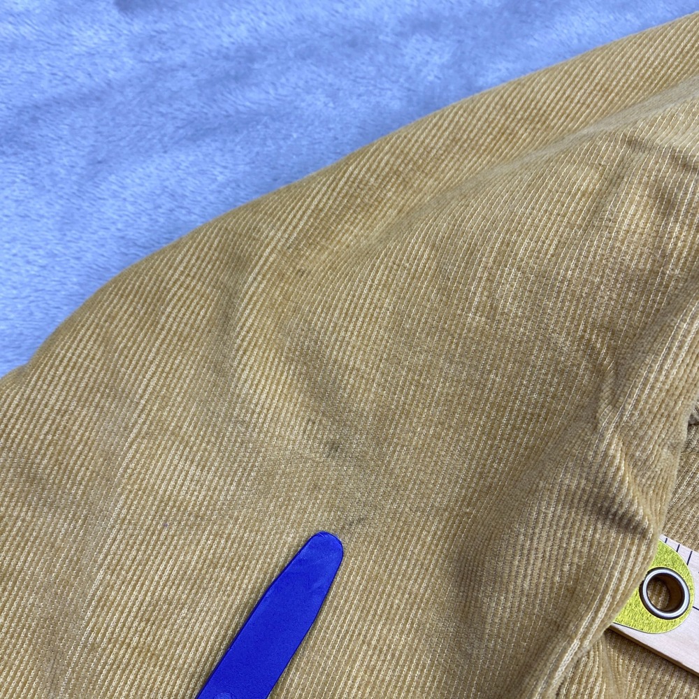 VTG Free People‎ Mustard Yellow Corduroy Button Down Shirt Sz M Western Preppy - Picture 6 of 11